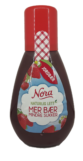 Nora Jordbær Naturlig Lett 400g