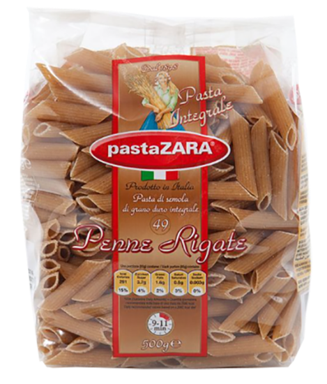 PastaZara Fullkorn Penne Rigate 500g