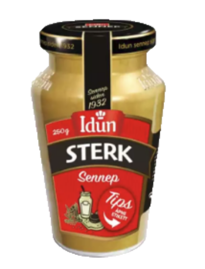 Idun Sterk Sennep 250g