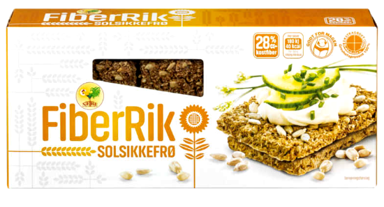 Fiberrik Knekkebrød Solsikkefrø 125g