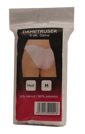 Dametruser 6pk Str M