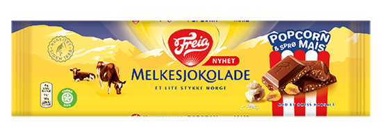 Melkesjokolade Popcorn Og Mais 190g