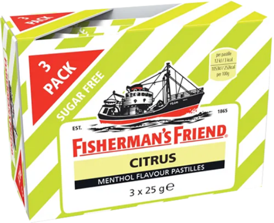 Fishermans Friend Citrus 3pk 75g
