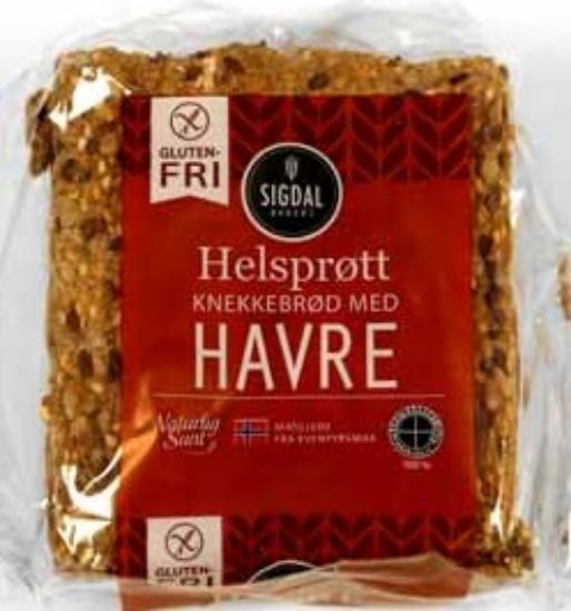 Sigdal Knekkebrød med Havre, Glutenfritt 190g