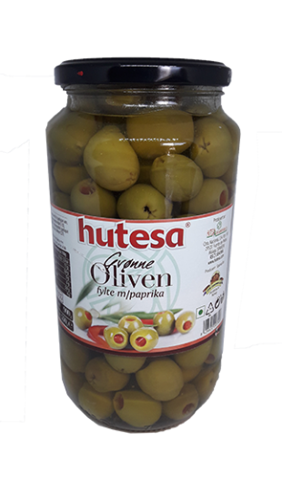 Grønne Oliven fylte m/paprika 900g