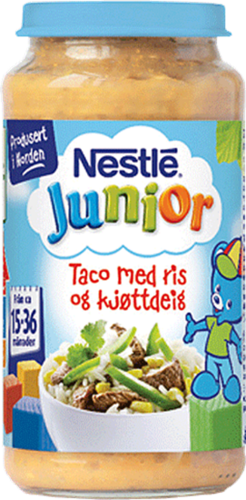 Taco m/ris og kjøttdeig junior 15-36 mnd