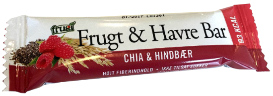 Frukt & Havre Bar m/ Chia & Bringebær