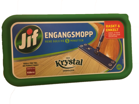 Jif Engangsmopp m/krystal grønnsåpe