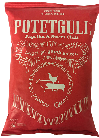 Potetgull paprika og sweet chili