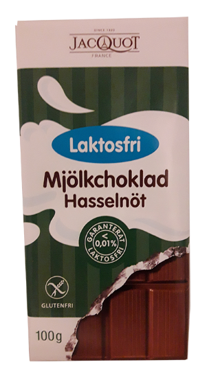 Melkesjokolade Hasselnøtt Laktosefri 100g