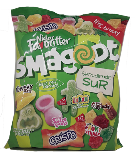 Smågodt Sprudlende Sur 280g