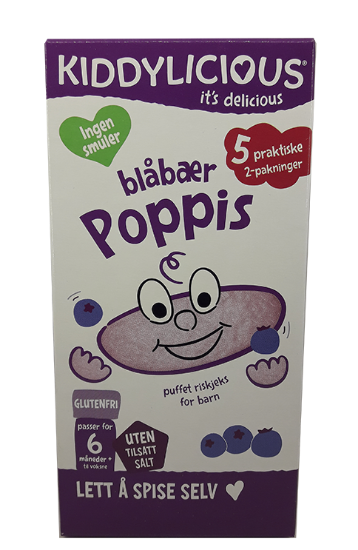 Kiddylicious Blåbær Poppis 20g