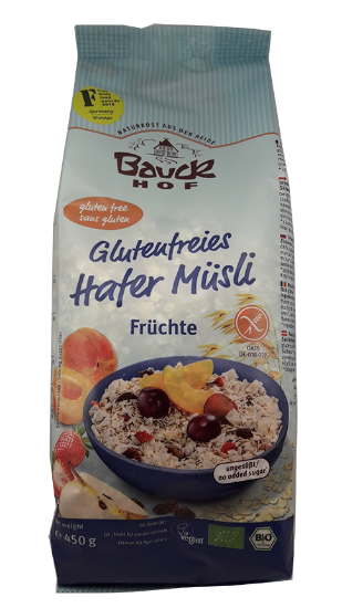 Bauck Havremusli Frukt 450g
