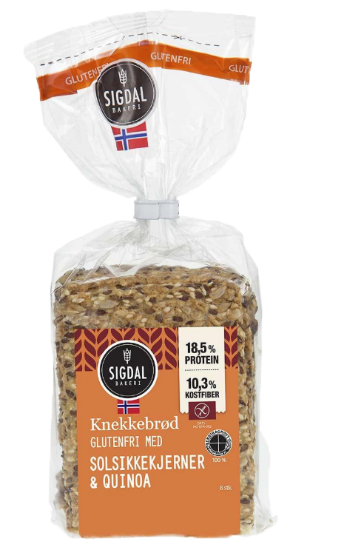 Glutenfritt Knekkebrød 190g