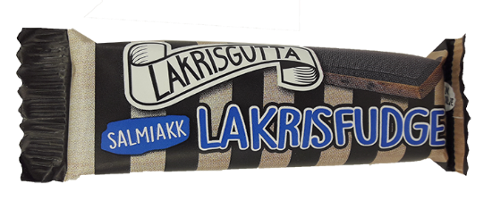 Salmiakk Lakrisfudge Lakrisgutta 28g