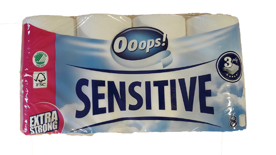 Ooops Sensitiv Toalettpapir 8pk