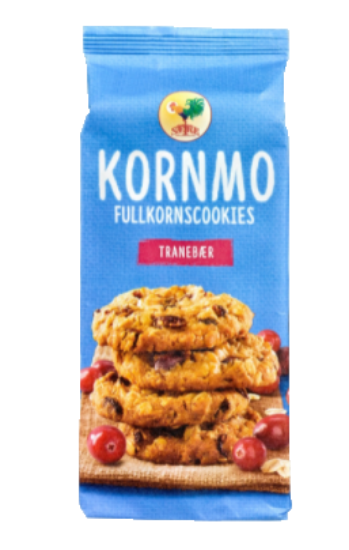 Kornmo Fullkornscookie Tranbær 200g