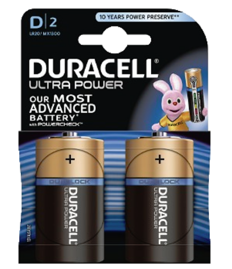 Duracell Ultra Power D 2pk