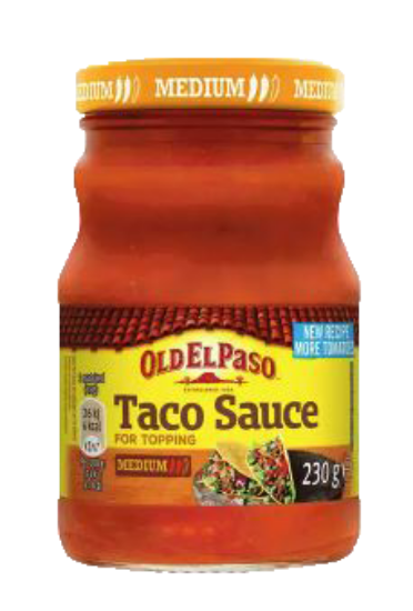 Taco Sauce Medium 230g, Old El Paso