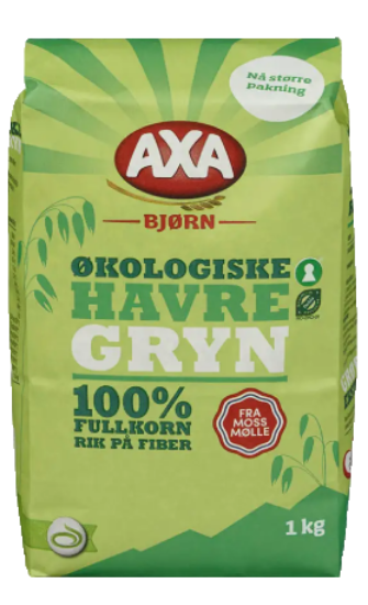 Axa Økologisk Havregryn 1kg