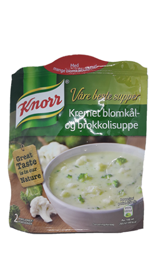 Kremet Blomkål- og Brokkolisuppe Knorr