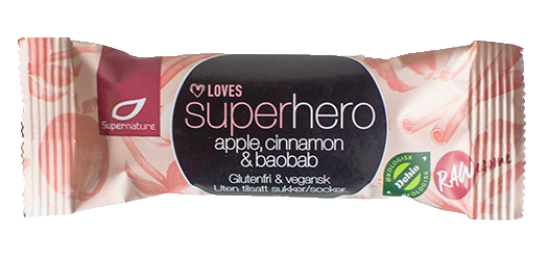 Superhero Bar Apple,Cinnamon & Baobab 35g