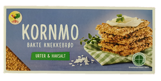 Kornmo Knekkebrød Urter&Havsalt 200g