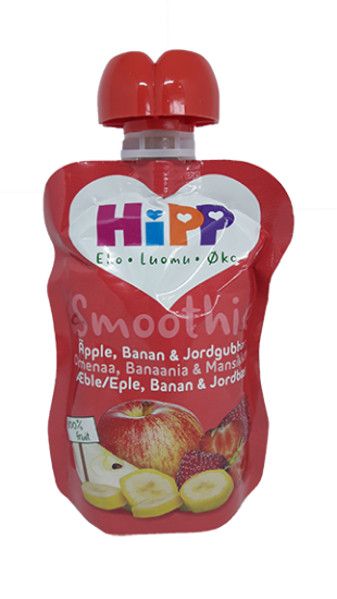 Hipp Smoothie Eple.Banan,Jordbær 90g