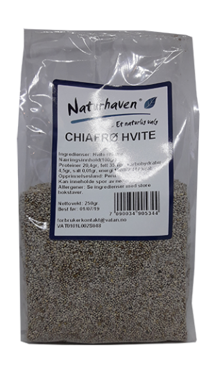 Naturhaven Chiafrø Hvite 250g