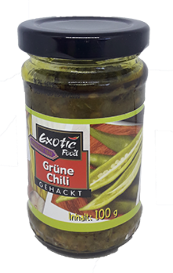 Exotic Knust Grønn Chili I Soya Olje 100g