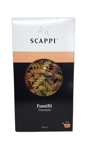 Scappi Fusilli Tricolore Pasta Durumhvete 200g