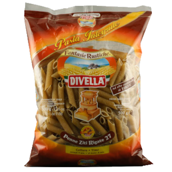 Divella Penne Ziti Rigate Fullkorn, 500g