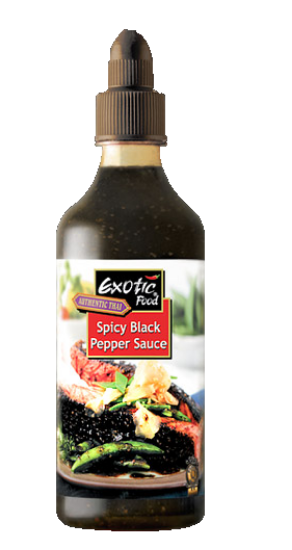 Exotic food Black spicy peppersauce 455ml