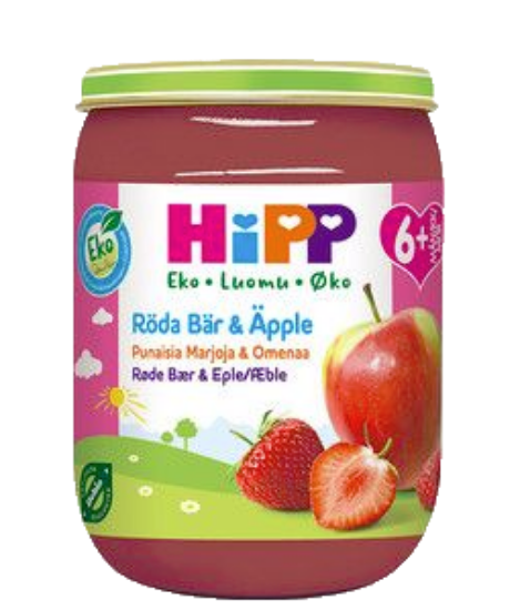 Hipp Røde Bær,Eple & Yoghurt 160g