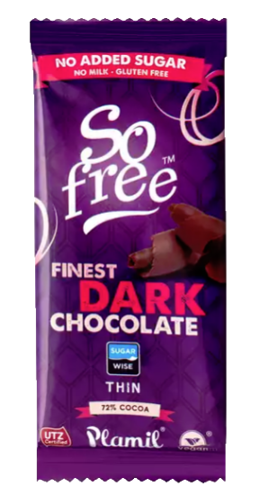 SoFree Mørk Sjokolade 72 u/ melk & sukker