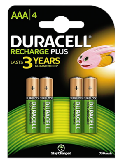 Duracell Recharge Plus AAA 4 pk