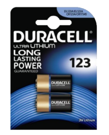 Duracell Ultra Lithium CR123A 2pk