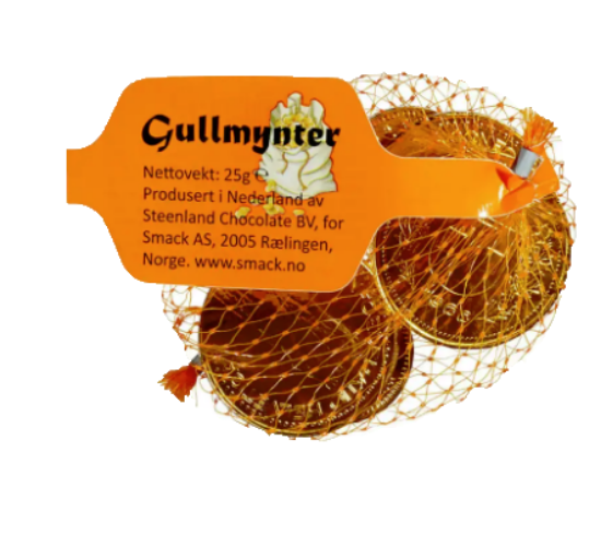 Gullmynter i Nett 25g