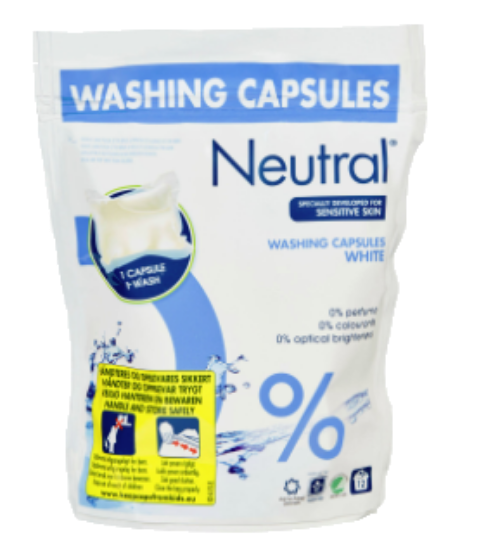 Neutral Washing Capsules White 318g