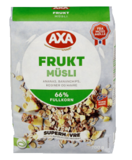 Axa frukt müsli 66 fullkorn 700 g