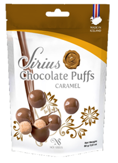 Sirius Chocolate Puffs Caramel 80g