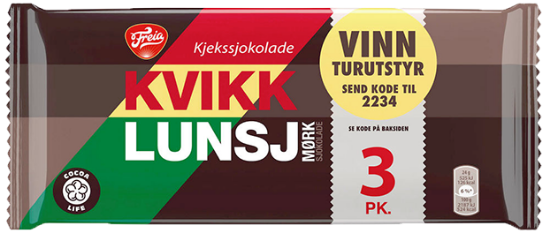 Kvikk Lunsj Mørk 3 pk