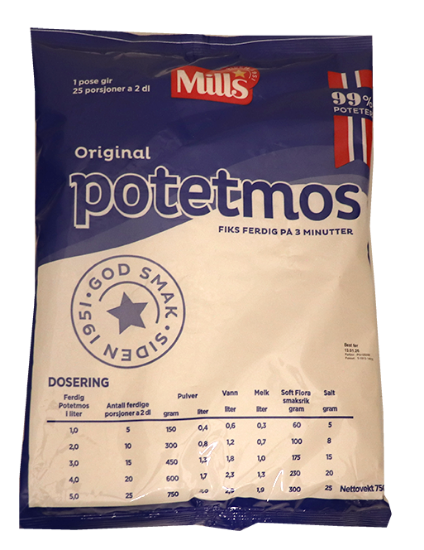 Mills Potetmos 750g