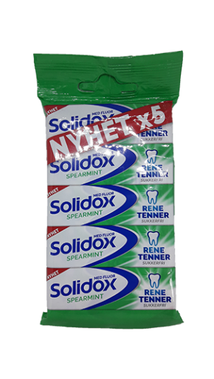 Solidox Spearmint 5-pk 70g