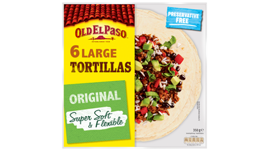 Old El Paso Tortillas Large Original 350g