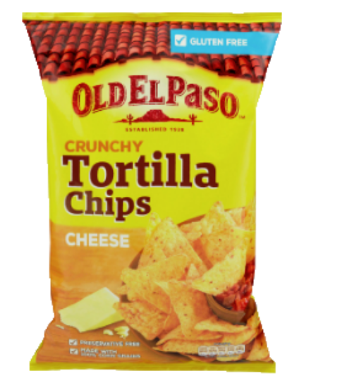 Old El Paso Crunchy Tortilla Chips Chese 185g