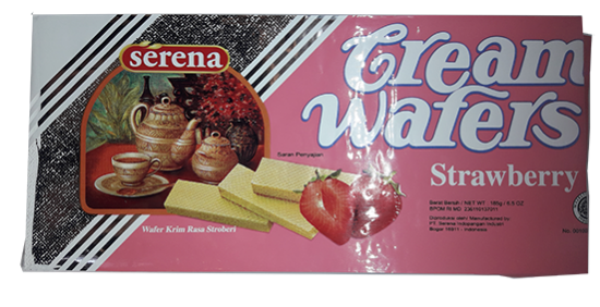 Cream Wafers Strawberry 185g