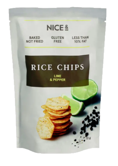Rice Chips Lime & Pepper 70g