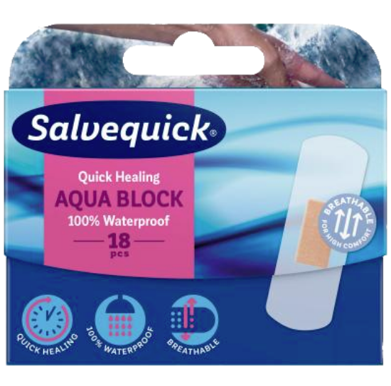 Salvequick Quick Healing Aquablock 18stk