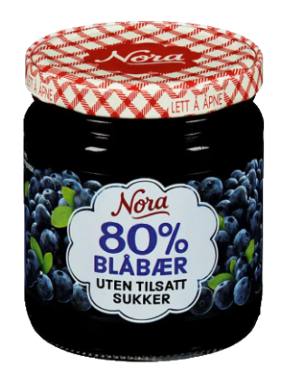 Nora Blåbærsyltetøy 275g
